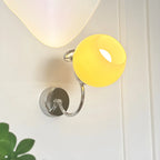Lampada da parete LED a 2 luci, piccola, con globo in vetro, per arredamento camera da letto