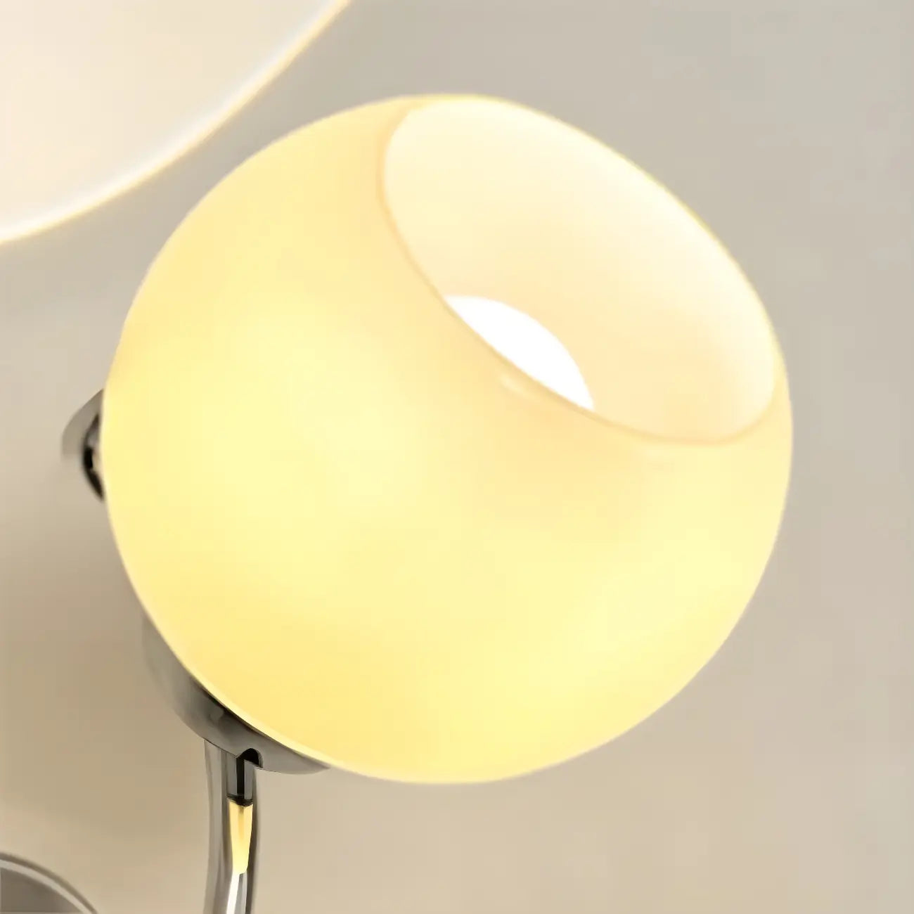 Lampada da parete LED a 2 luci, piccola, con globo in vetro, per arredamento camera da letto
