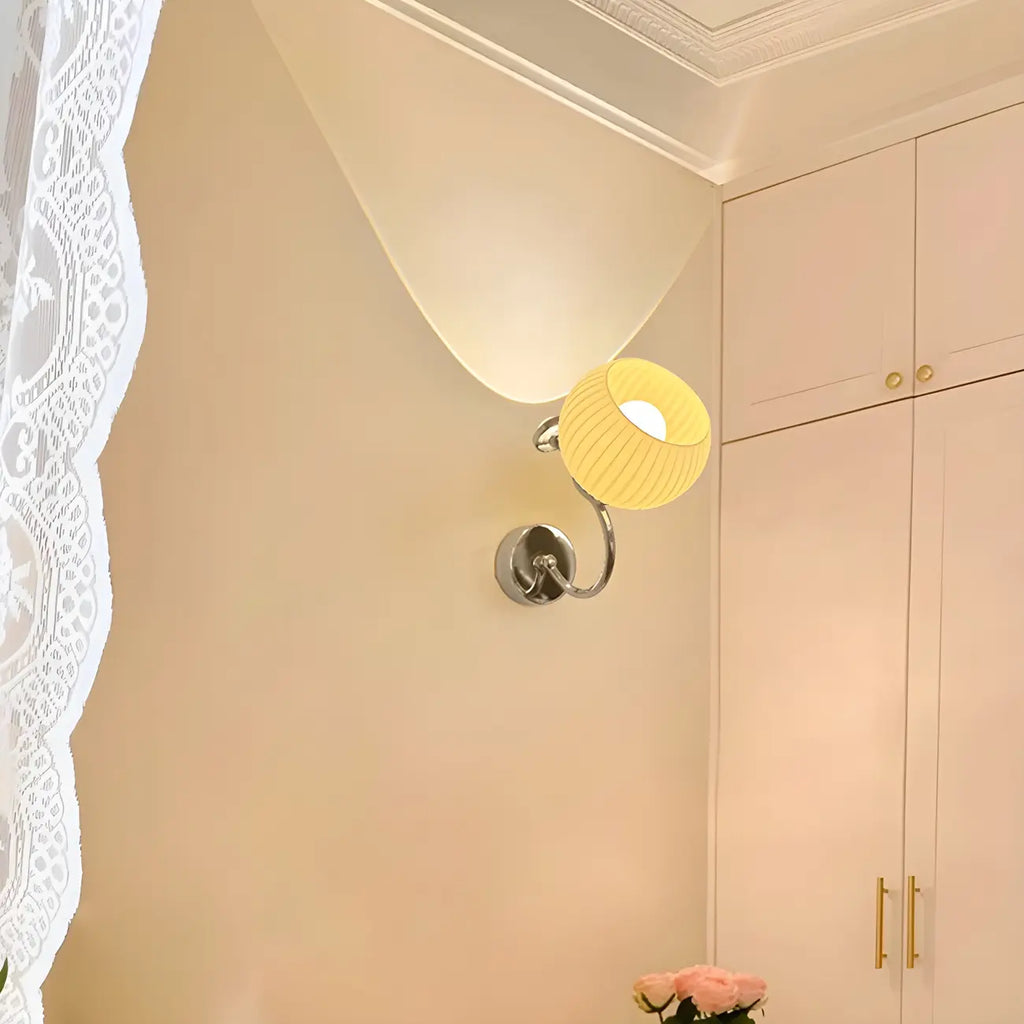 Lampada da parete LED a 2 luci, piccola, con globo in vetro, per arredamento camera da letto