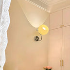 Lampada da parete LED a 2 luci, piccola, con globo in vetro, per arredamento camera da letto