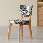 Chaise de salle à manger moderne sans accoudoirs à oreilles en similicuir