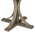 Ensemble de salle à manger 5 pièces en bois taupe rétro avec table à tréteaux courbés et 4 chaises