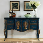 Console de rangement en bois de style français avec tiroirs