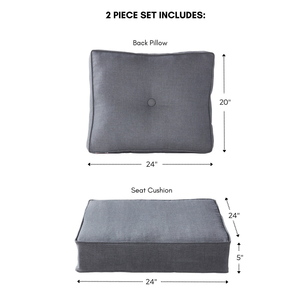 Ensemble de 2 coussins d'extérieur Sunbrella Premium pour siège profond