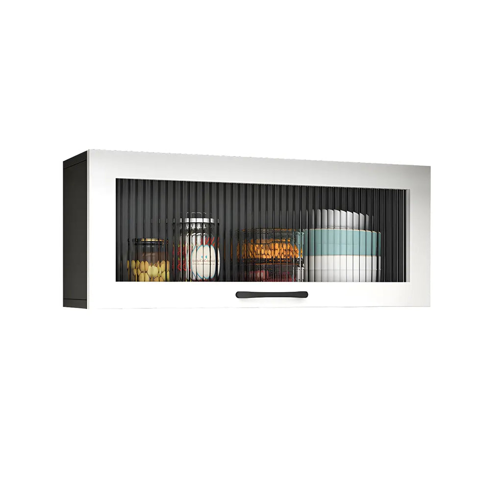 vaisselier mural en bois blanc pour cuisine