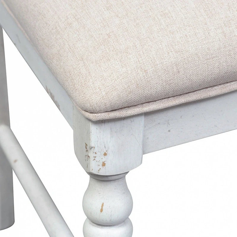 Chaises d'appoint à dossier à lattes Whitney en lin antique (Lot de 2)