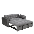 64,96 Canapé-lit convertible 3-en-1 en velours avec dossier réglable, poche de rangement et capacité de poids de 227 kg
