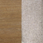 Tabouret de bar moderne Gracie, chaise rembourrée en tissu bouclé et pieds en bois brossé