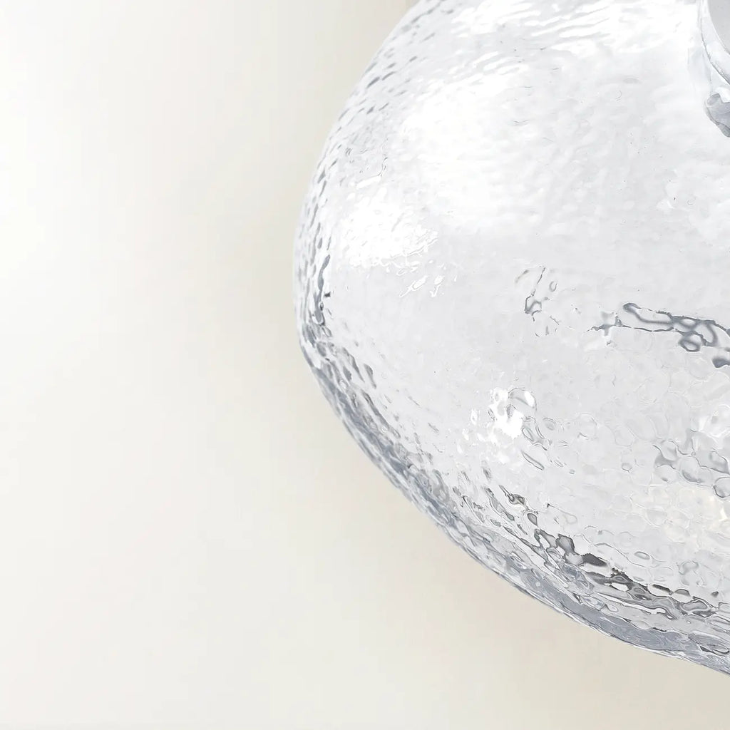 Lustre moderne en verre et LED pour îlot de cuisine