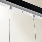 Lustre moderne en verre et LED pour îlot de cuisine