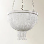 Lustre luxueux et élégant en perles de verre transparent