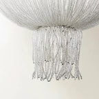 Lustre luxueux et élégant en perles de verre transparent