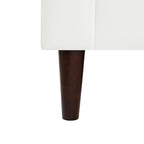 Canapé moderne en cuir véritable avec pieds en bois et coussin cylindrique supplémentaire