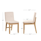 Tabouret de bar moderne Gracie, chaise rembourrée en tissu bouclé et pieds en bois brossé