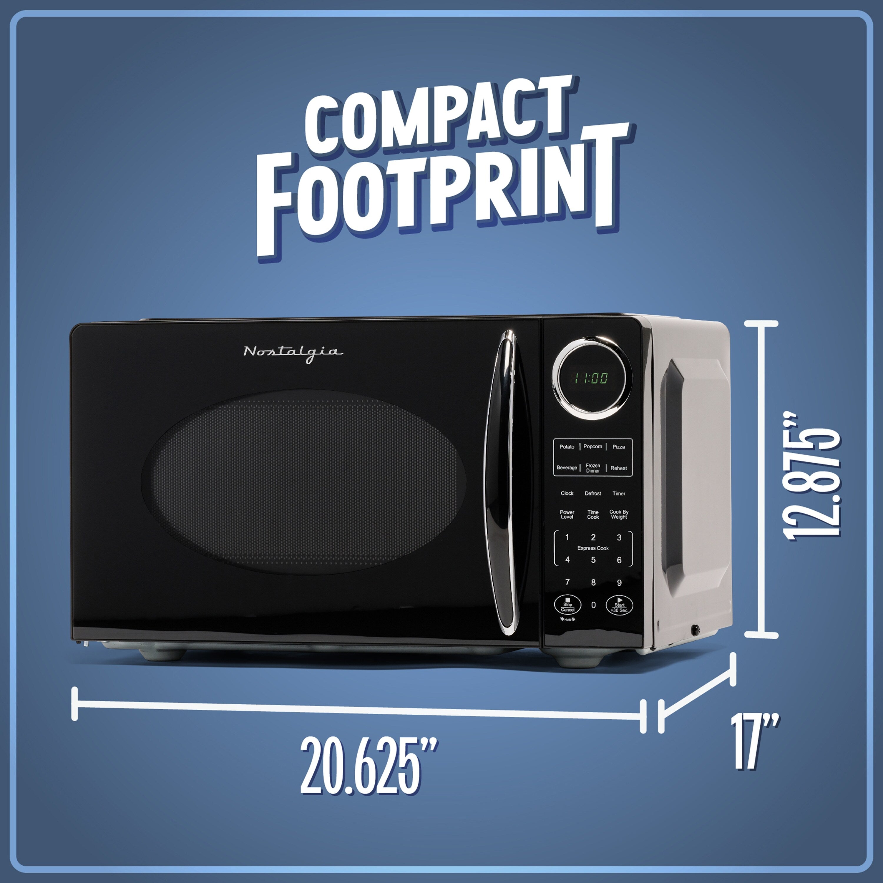 Four à micro-ondes de comptoir Nostalgia Retro de 0,9 pied cube