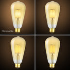 LED Dimmerabile 7W (equivalente a 50W) Vintage Filamento Edison, Bianco Caldo 2200K, Forma Antica ST21