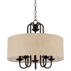 Lustre tambour moderne Gwenyth 20 à 5 lumières