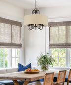 Lustre tambour moderne Gwenyth 20 à 5 lumières