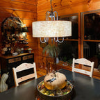 Lustre tambour moderne Gwenyth 20 à 5 lumières