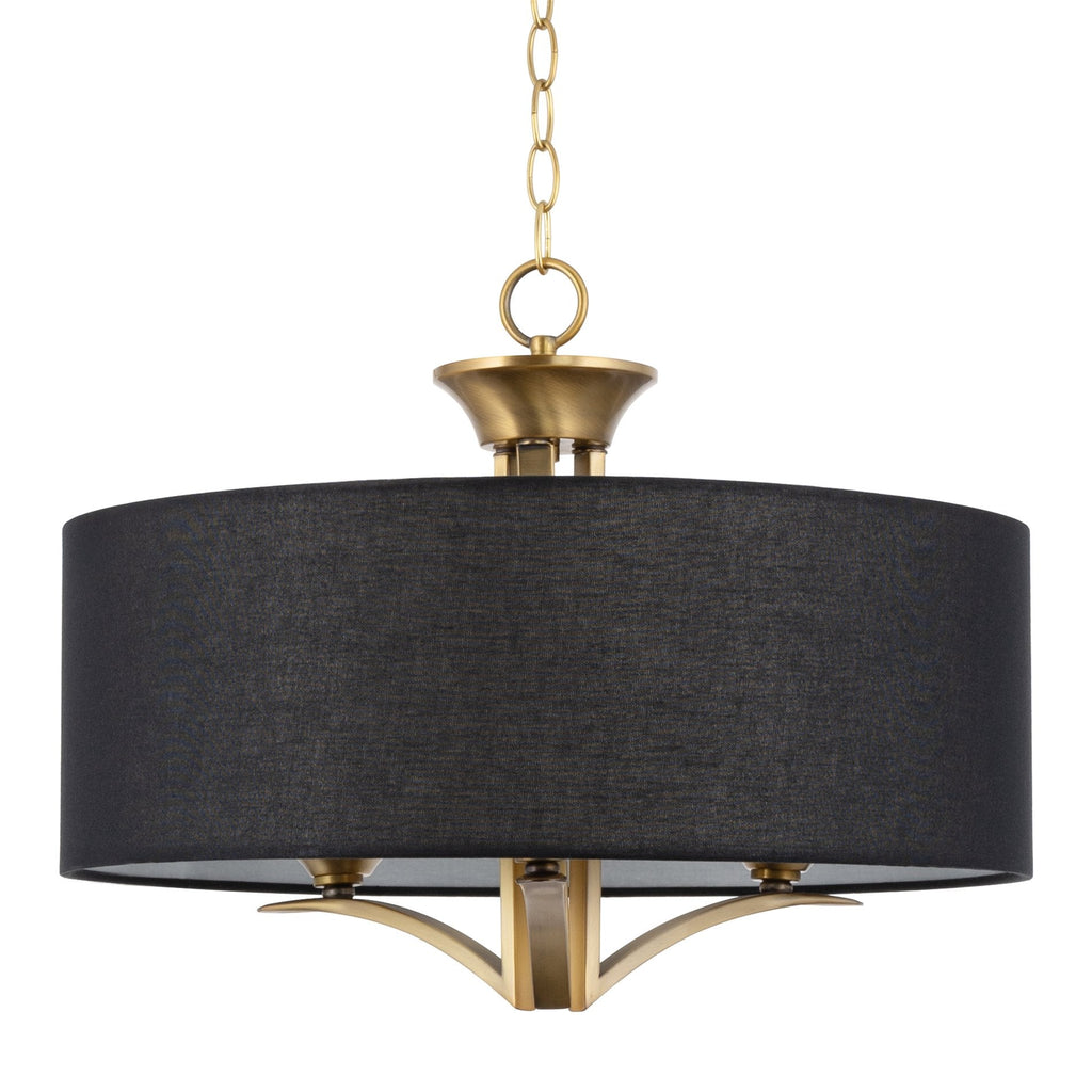 Lustre tambour moderne Alondra 20 à 3 lumières