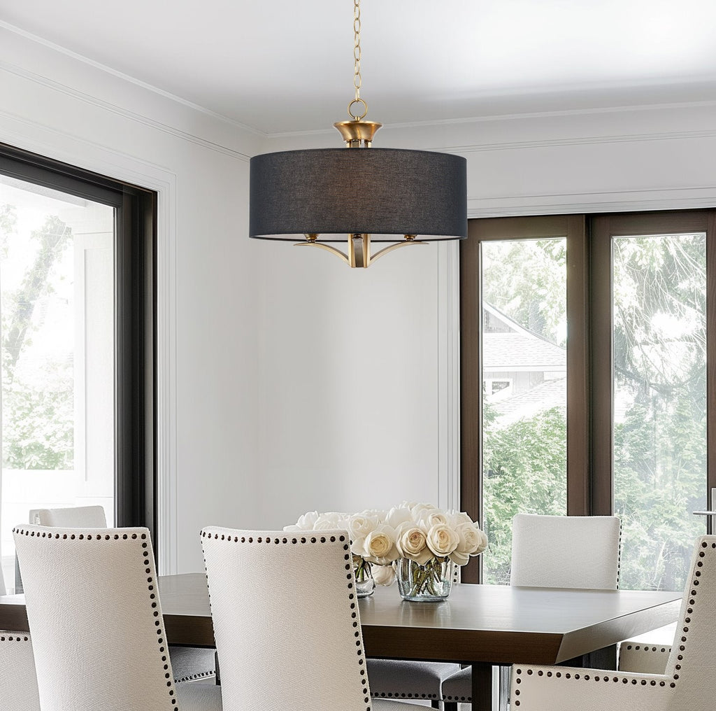 Lustre tambour moderne Alondra 20 à 3 lumières