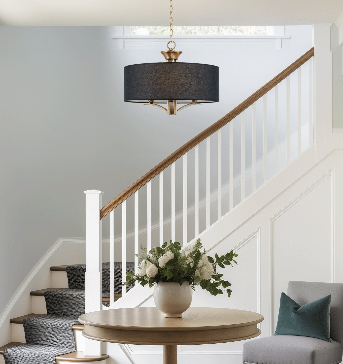 Lustre tambour moderne Alondra 20 à 3 lumières