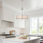 Lustre tambour en métal Sienna 19 à 3 lumières