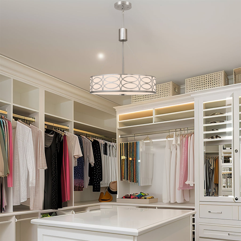 Lustre tambour en métal Sienna 19 à 3 lumières