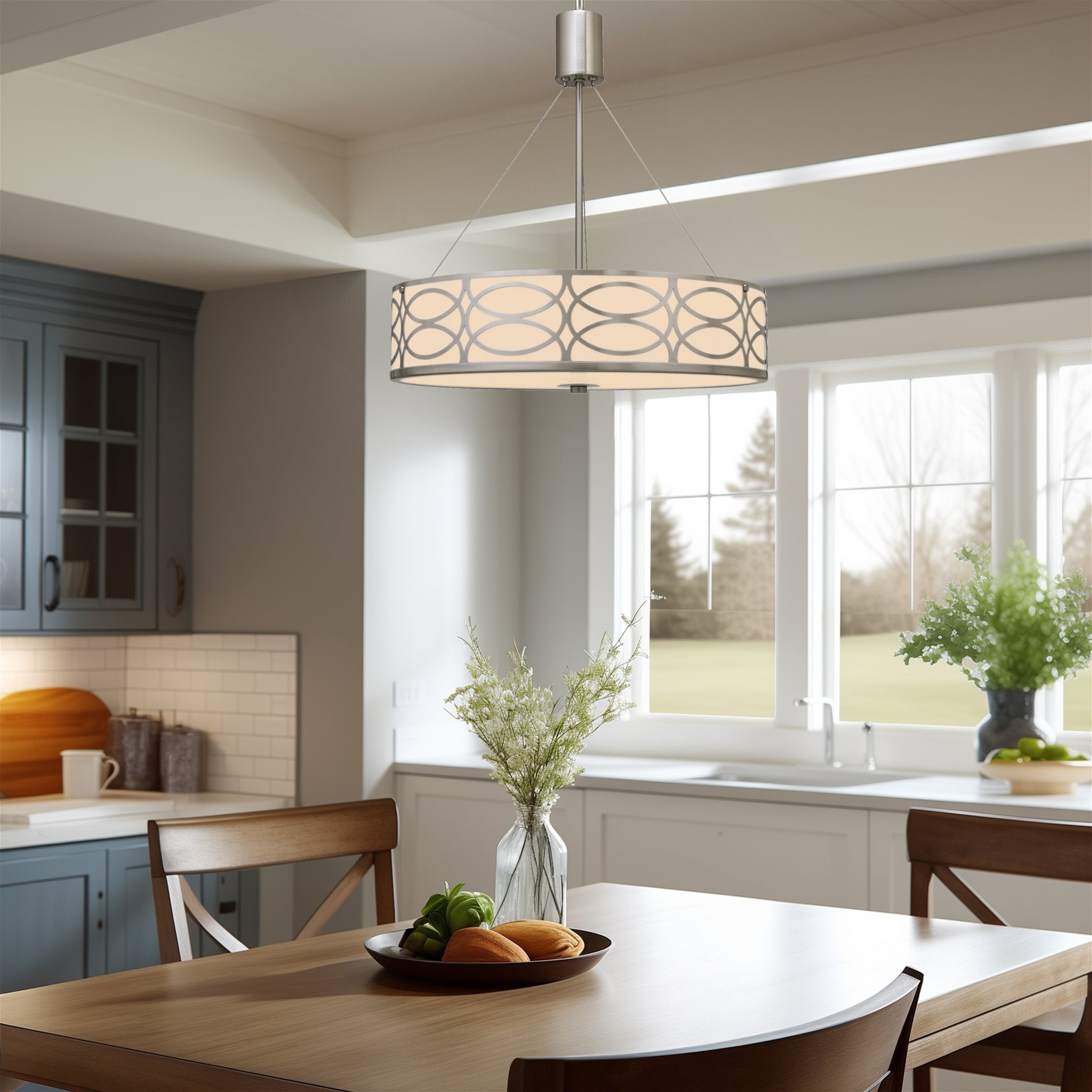 Lustre tambour en métal Sienna 19 à 3 lumières