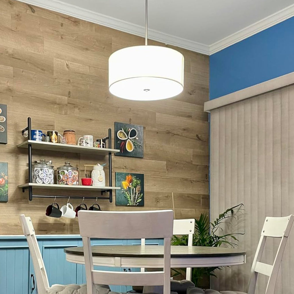 Lustre suspendu Nolan 18 Classic à 3 lumières en forme de tambour