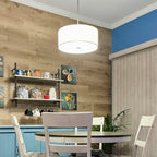 Lustre suspendu Nolan 18 Classic à 3 lumières en forme de tambour