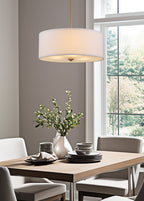 Lustre suspendu Nolan 18 Classic à 3 lumières en forme de tambour