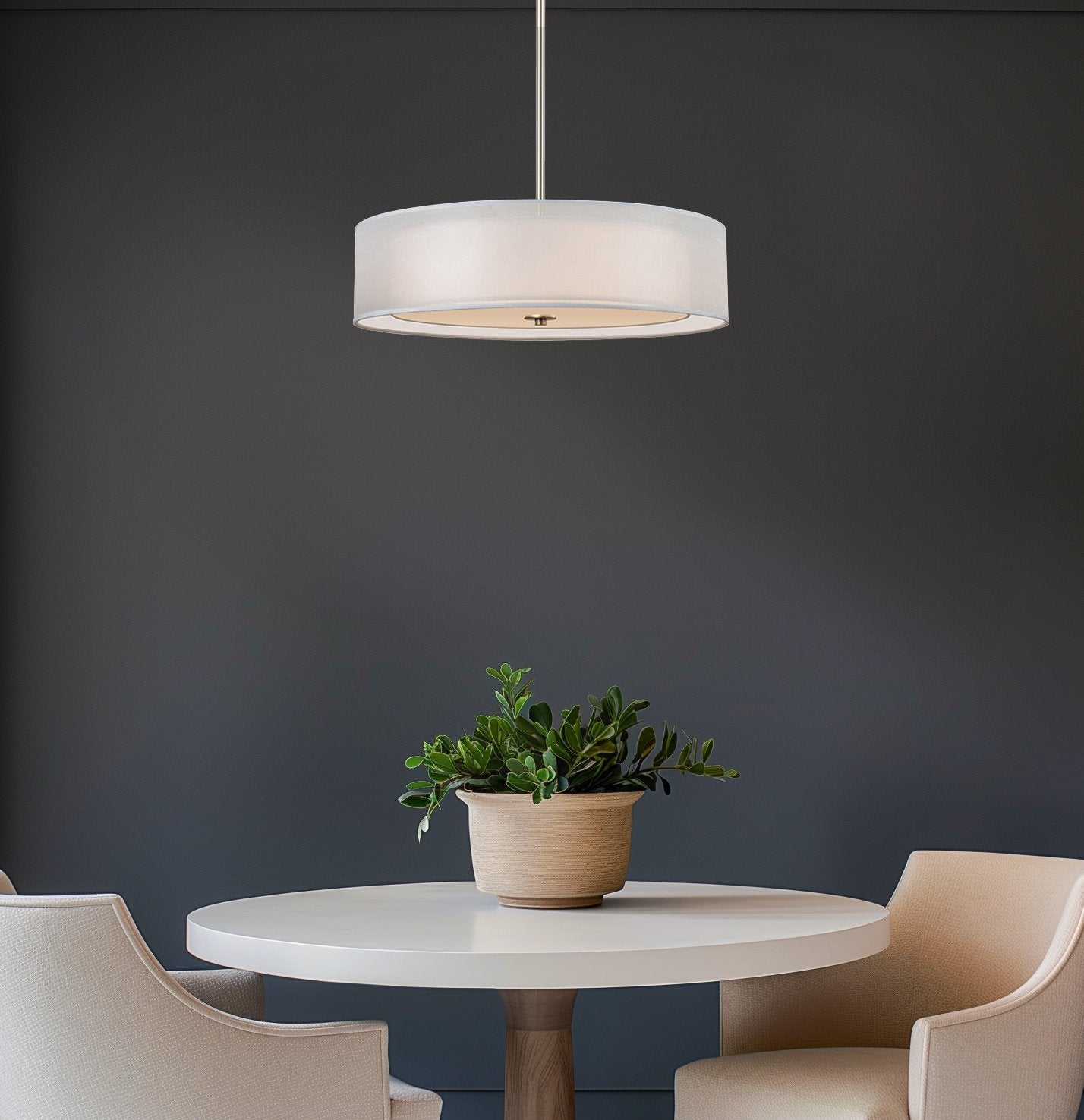 Lustre moderne Lindos 20 à 3 lumières et double tambour