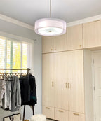 Lustre moderne Lindos 20 à 3 lumières et double tambour