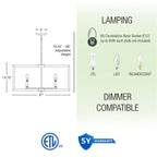 Lustre moderne géométrique à 8 lumières Kira Home Glam 27, finition laiton froid