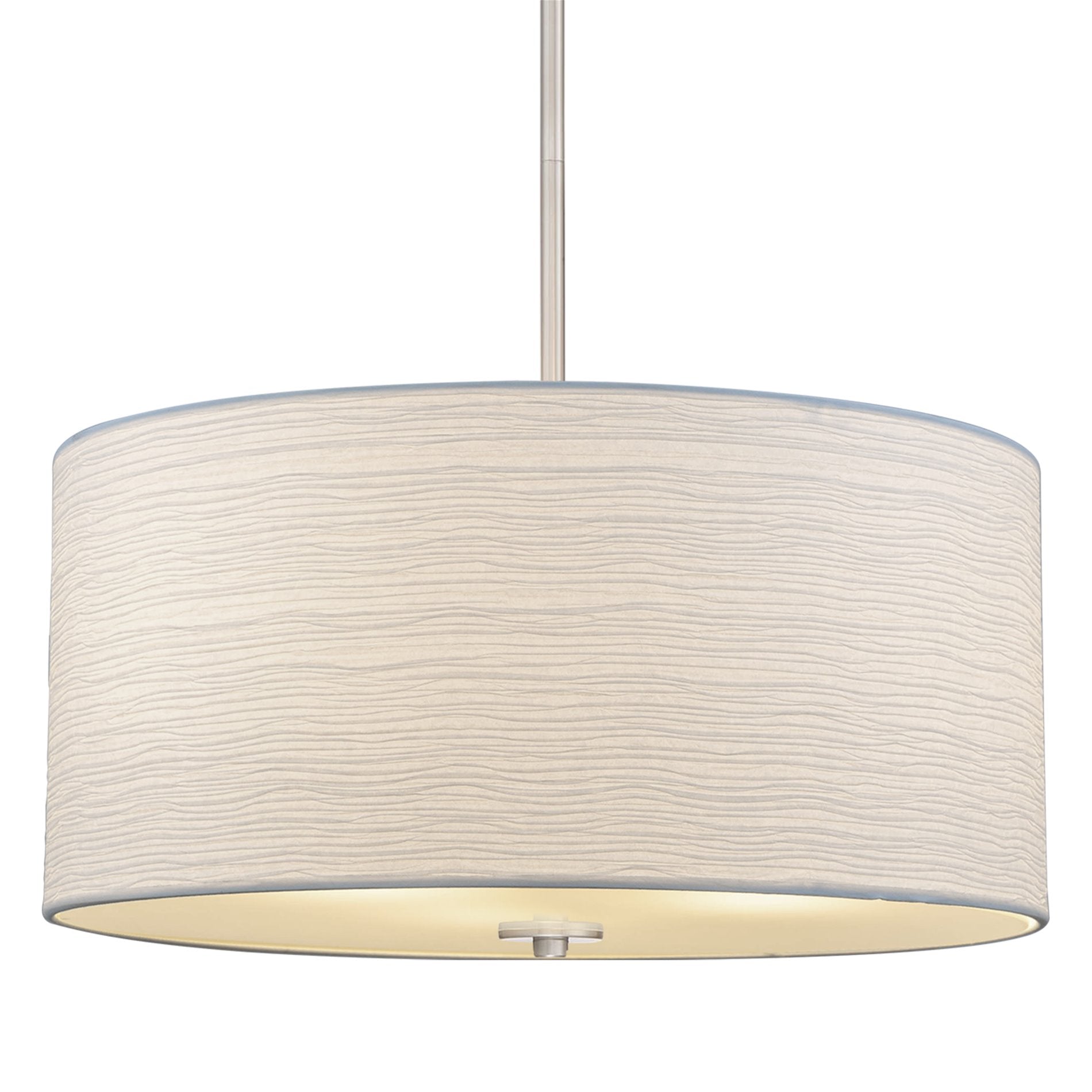 Lustre suspendu moderne Pearl 18 à 3 lumières, grand modèle tambour