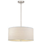 Lustre suspendu moderne Pearl 18 à 3 lumières, grand modèle tambour