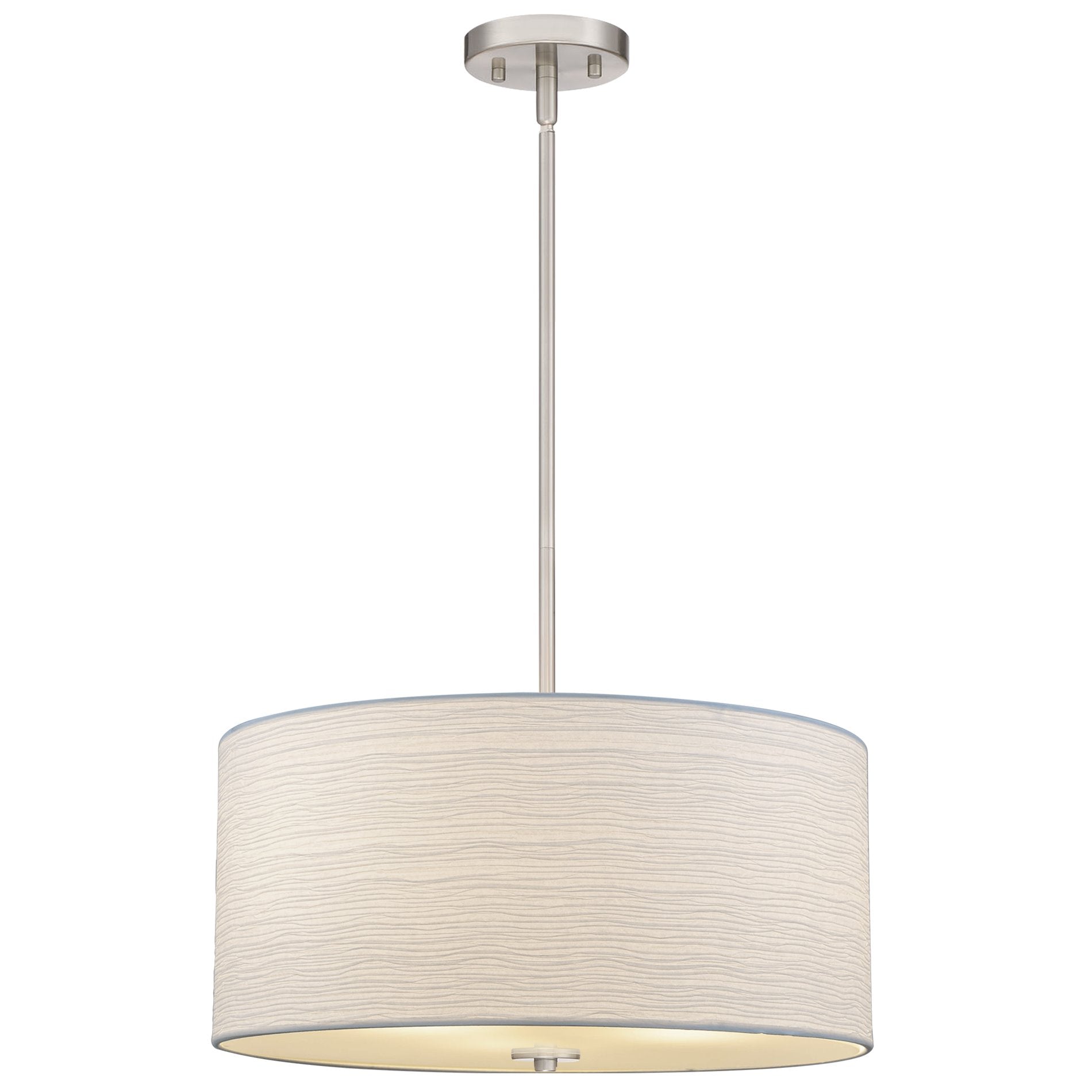 Lustre suspendu moderne Pearl 18 à 3 lumières, grand modèle tambour