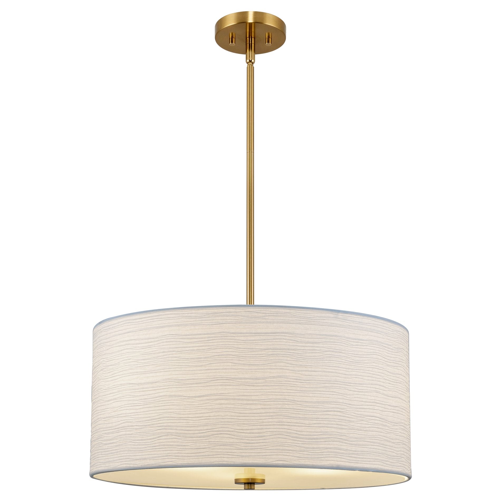 Lustre suspendu moderne Pearl 18 à 3 lumières, grand modèle tambour