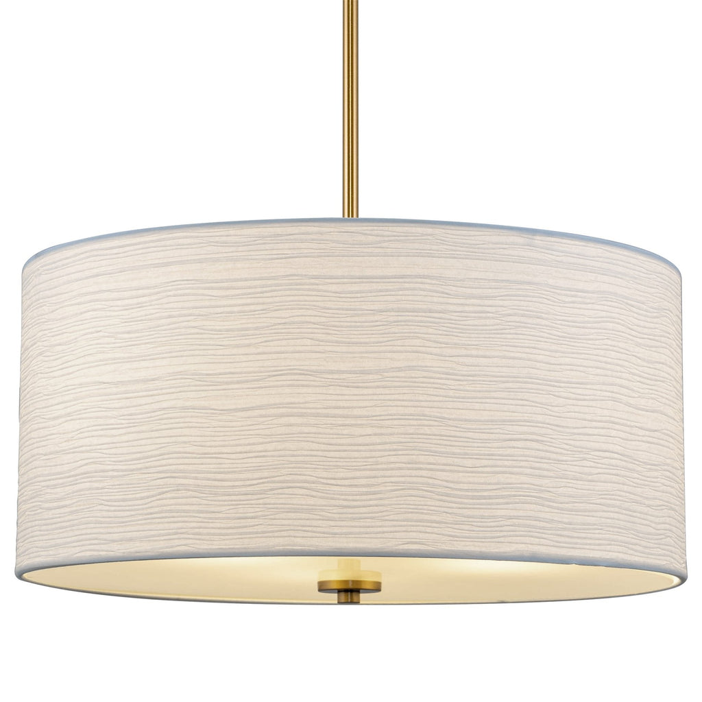 Lustre suspendu moderne Pearl 18 à 3 lumières, grand modèle tambour