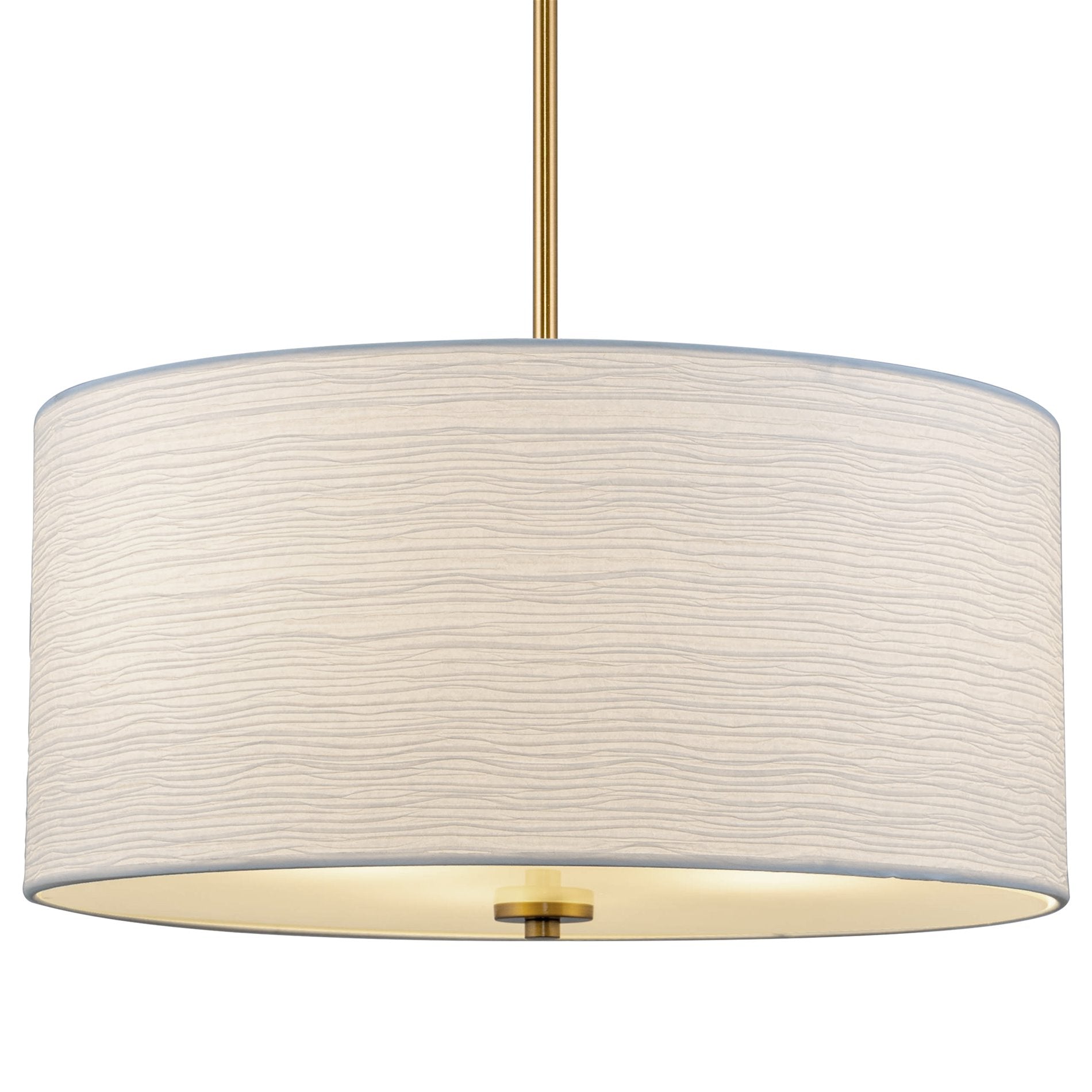Lustre suspendu moderne Pearl 18 à 3 lumières, grand modèle tambour