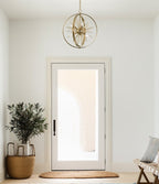 Lustre Solaris 22 à 6 lumières, forme sphérique/globe, style étoile Sputnik