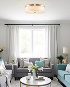 Plafonnier encastré Walker 20, grand modèle, style moderne du milieu du siècle, à 3 lumières