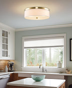 Plafonnier encastré Walker 20, grand modèle, style moderne du milieu du siècle, à 3 lumières