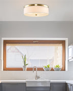 Plafonnier encastré Walker 20, grand modèle, style moderne du milieu du siècle, à 3 lumières