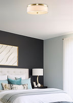 Plafonnier encastré Walker 20, grand modèle, style moderne du milieu du siècle, à 3 lumières