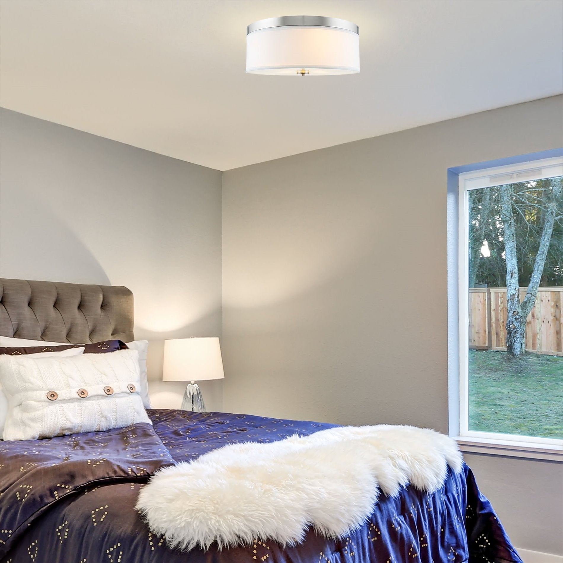 Plafonnier encastré Walker 20, grand modèle, style moderne du milieu du siècle, à 3 lumières