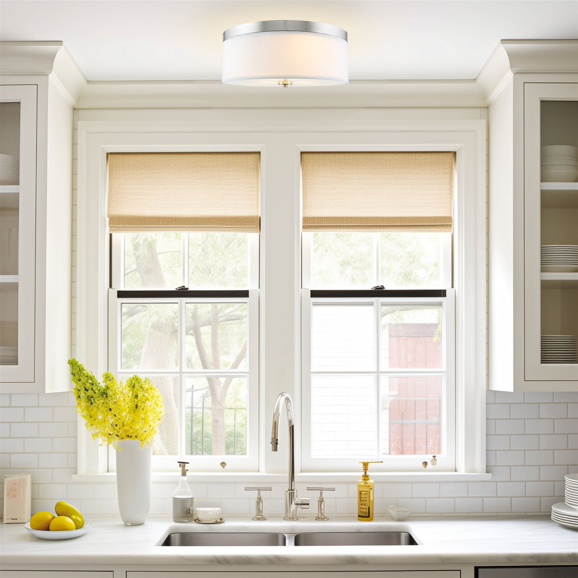 Plafonnier encastré Walker 20, grand modèle, style moderne du milieu du siècle, à 3 lumières