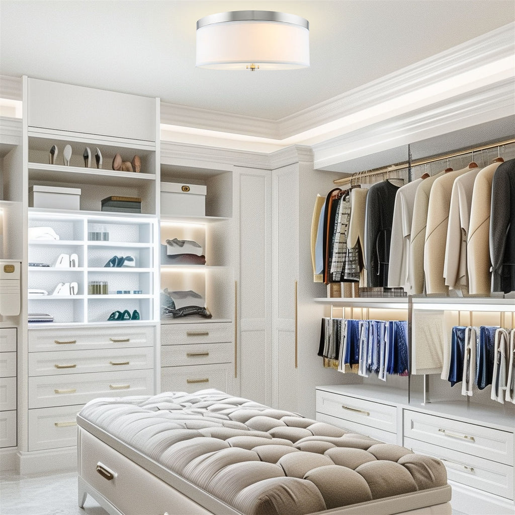 Plafonnier encastré Walker 20, grand modèle, style moderne du milieu du siècle, à 3 lumières