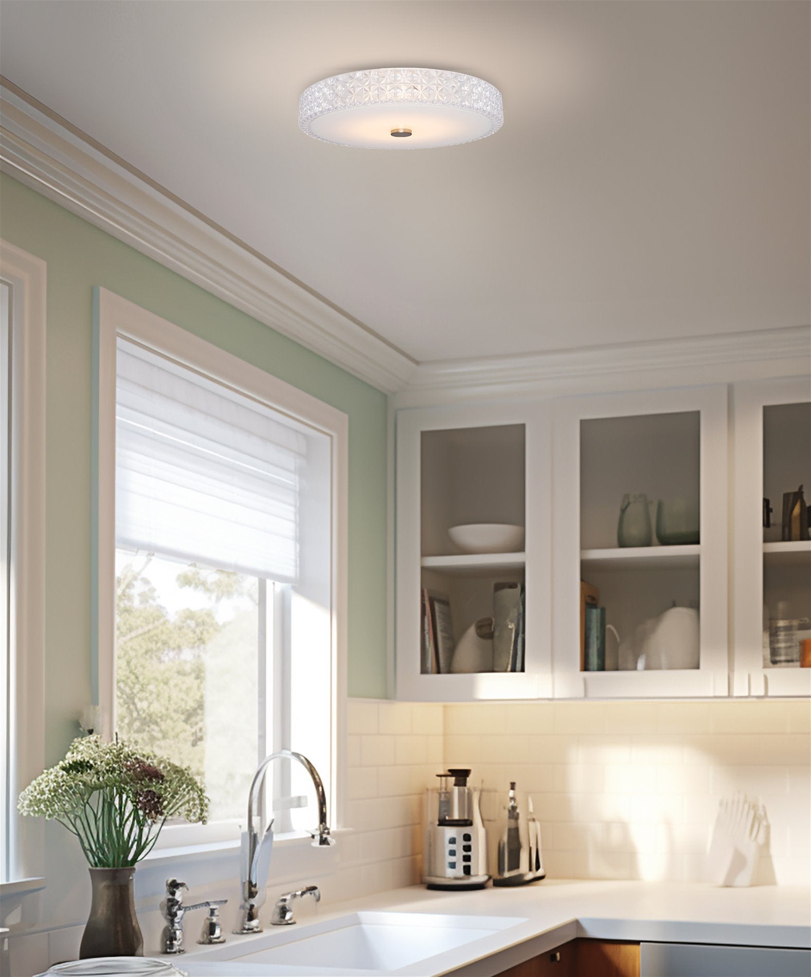 Plafonnier encastré moderne Maxine 15 à DEL intégrée de 20 W (équivalent 120 W)